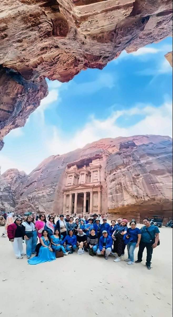 The Treasury, seen from the Siq · Petra